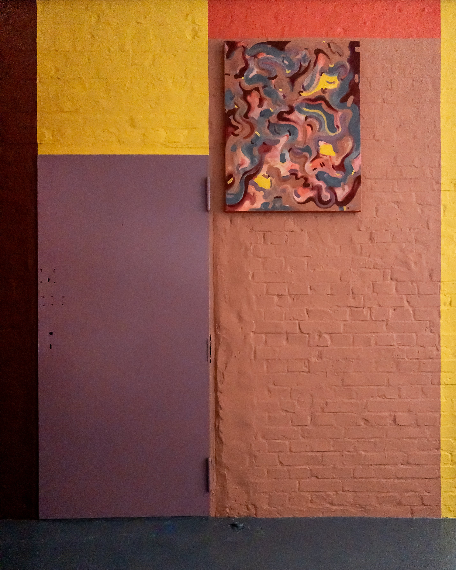 Wall, floor and painting in the colours of Inner