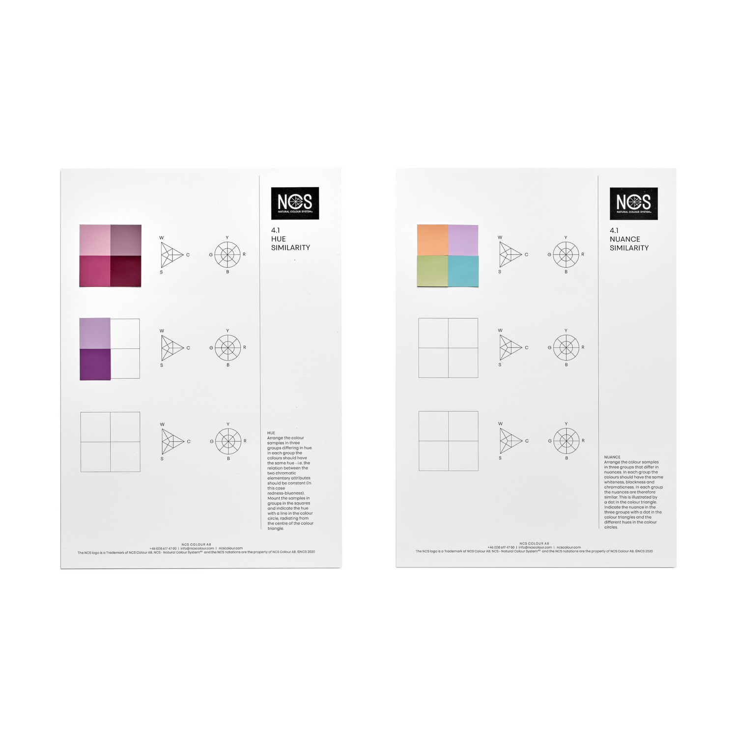 Sheets of 4. Colour Similarities