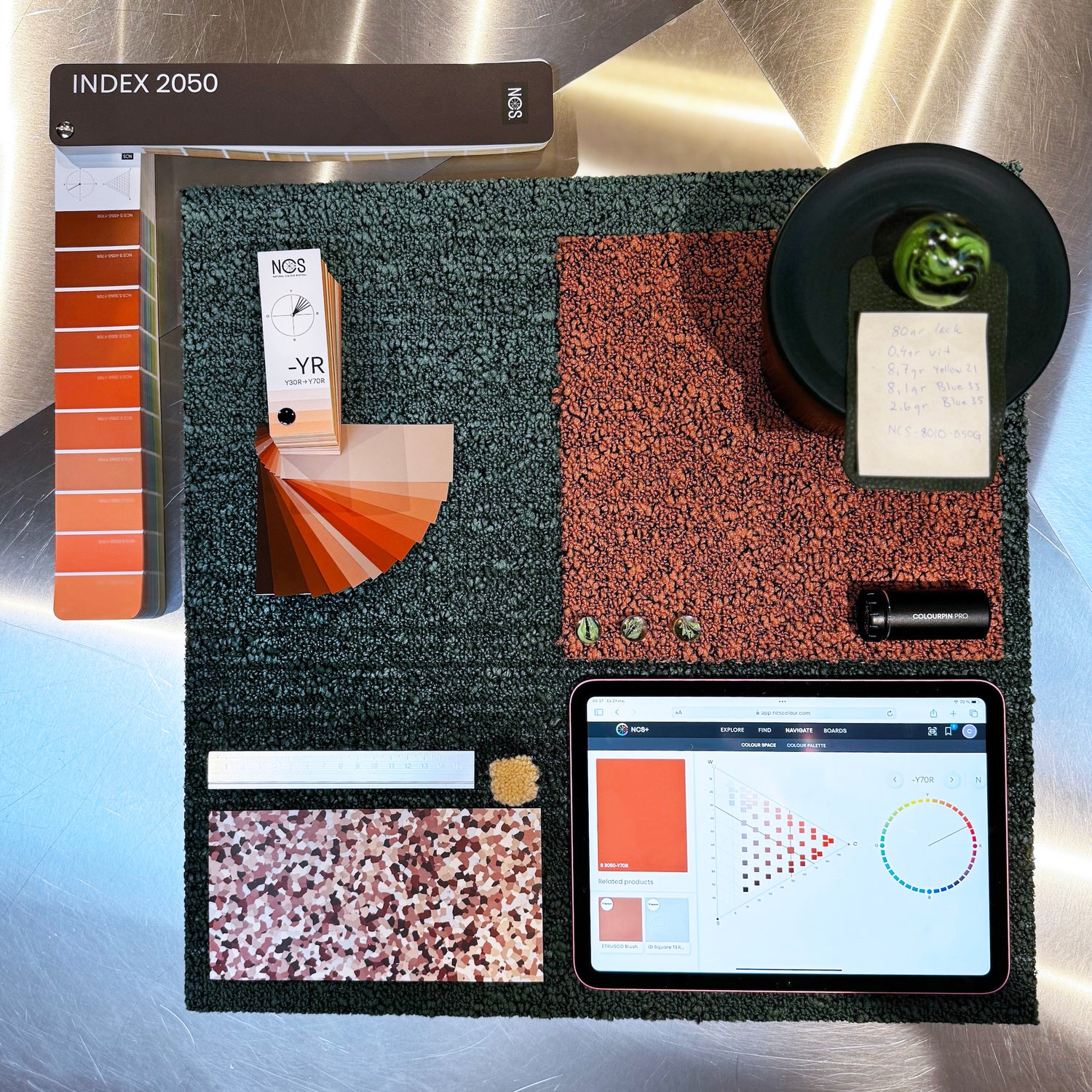 Complementary hues moodboard