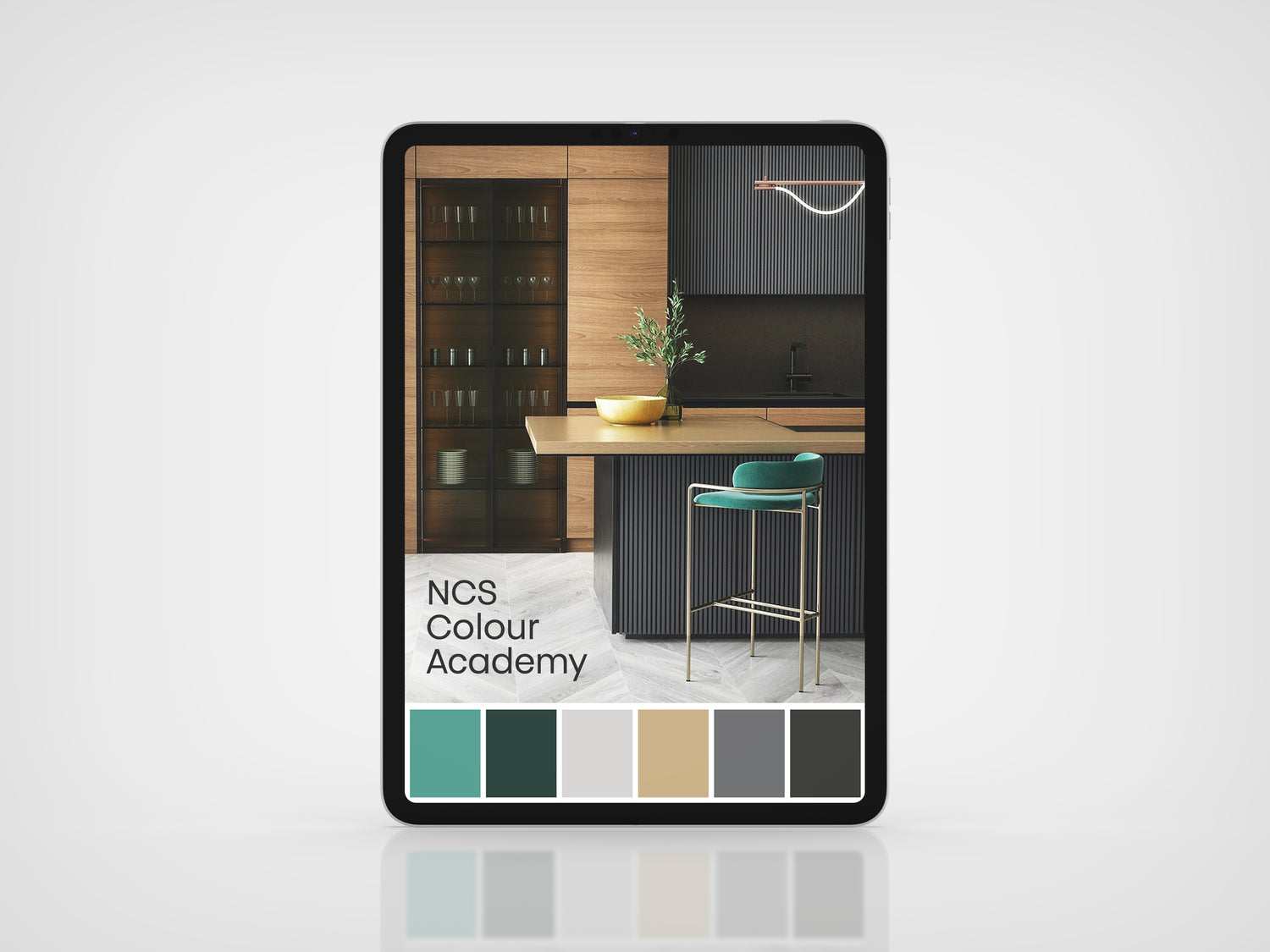 A tablet showing Colour Academy