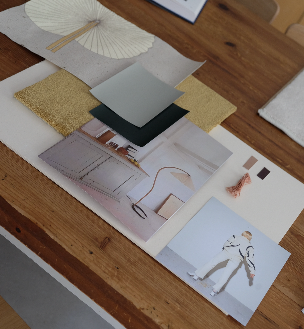 Moodboard of Silvia Stella Osella's wallpaper creation design