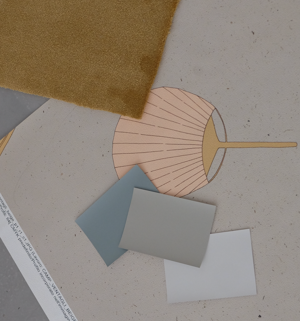 Moodboard of Silvia Stella Osella's wallpaper creation design