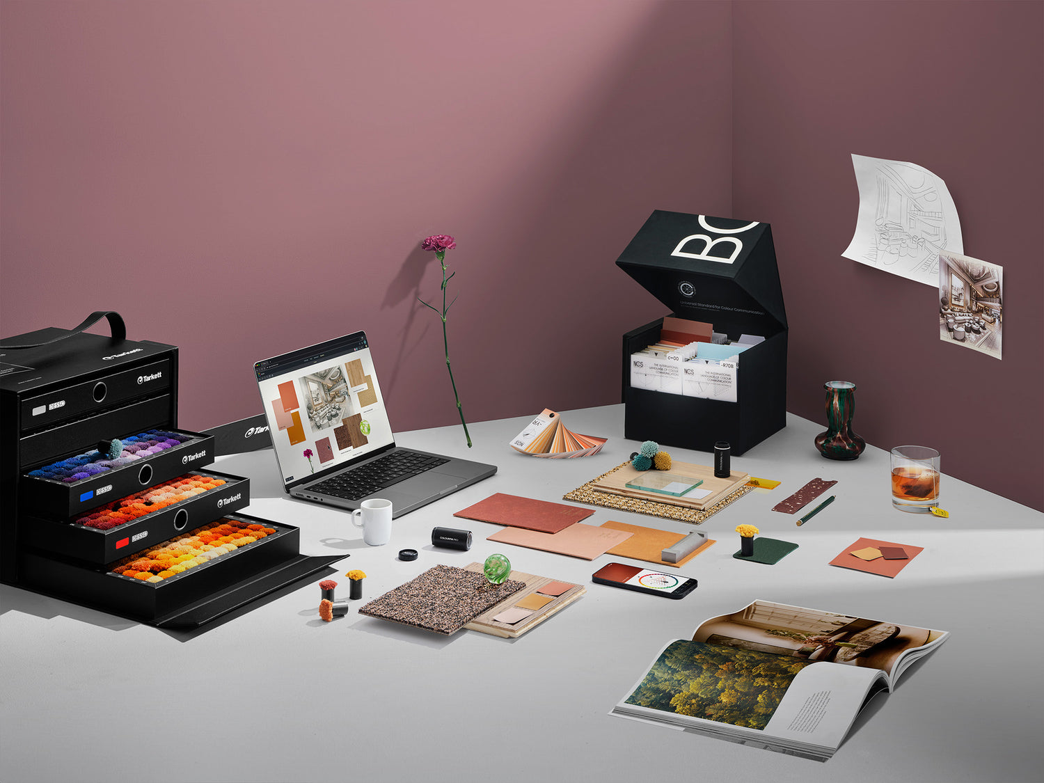 Tarkett moodboard and NCS design tools