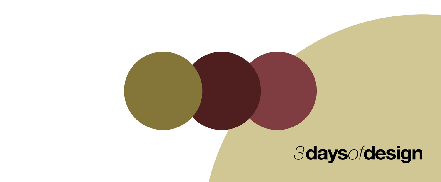 3daysofdesign three different colour circles