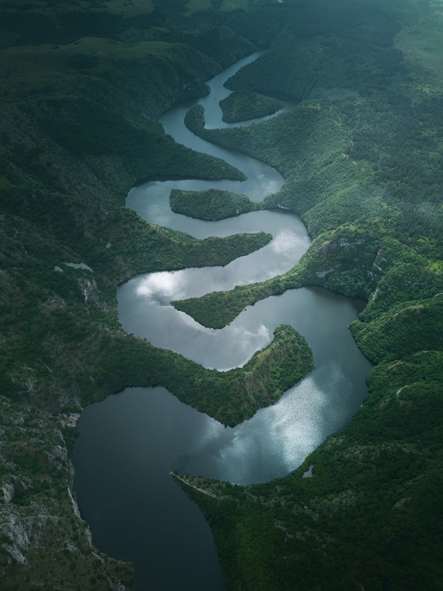 Moodboard Gaia - River framed with a green landscape
