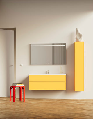 Yellow bathroom counter