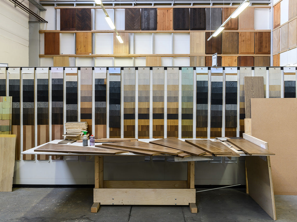 Different colours of wood